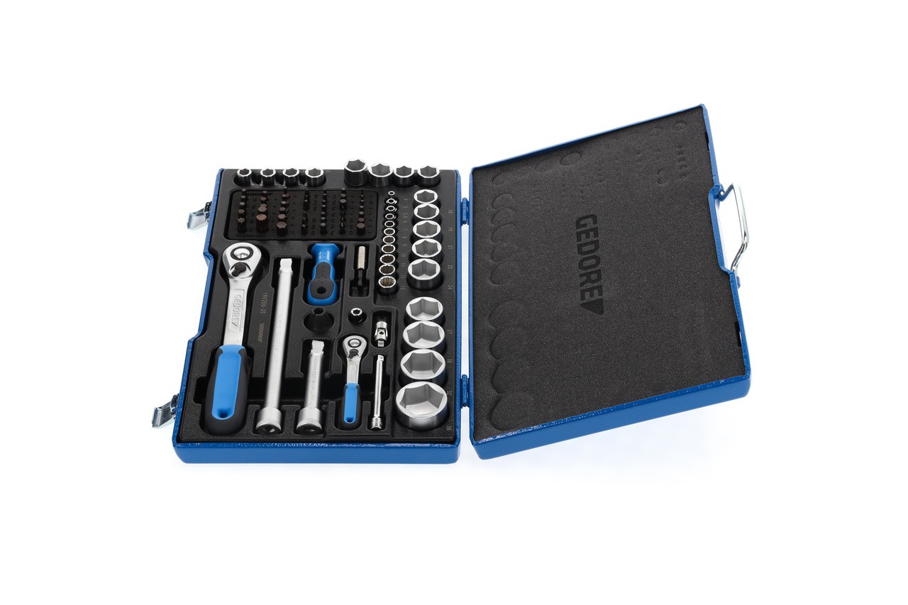 19 V20 U-20 Juego de llaves de vaso 1/4"+1/2" 81 piezas