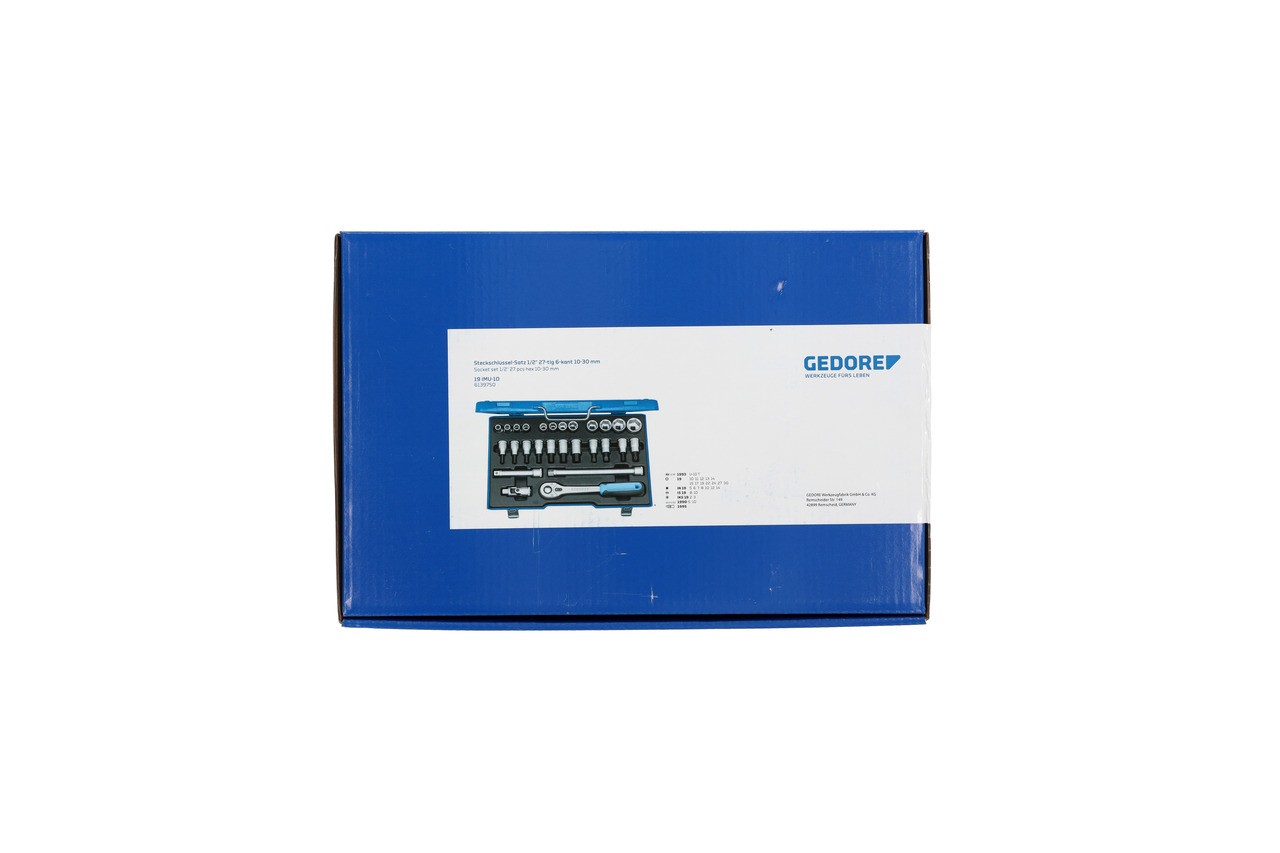 19 IMU-10 Juego de llaves de vaso 1/2", 27 piezas, hexagonal 10-30 mm