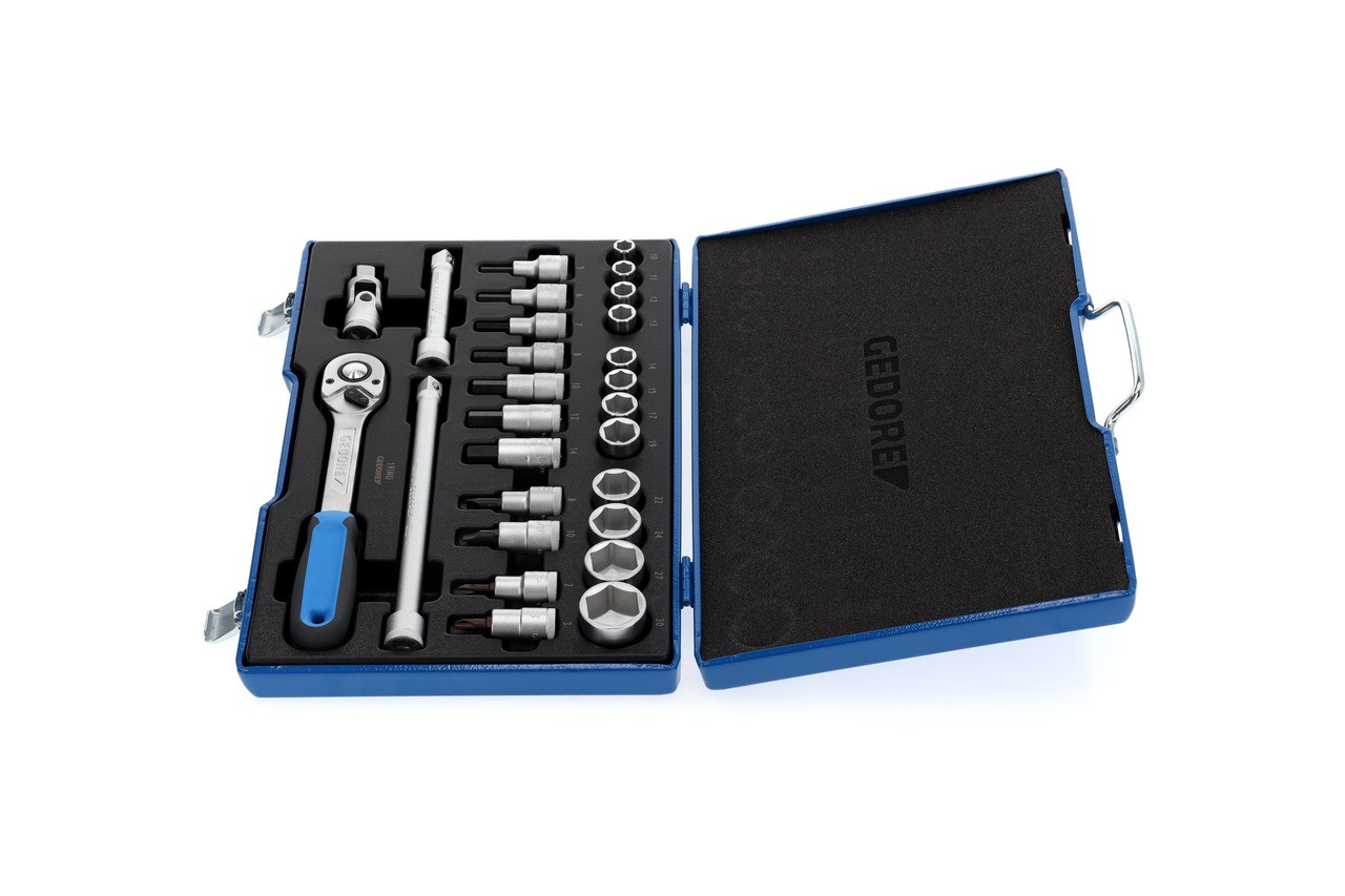 19 IMU-10 Juego de llaves de vaso 1/2", 27 piezas, hexagonal 10-30 mm