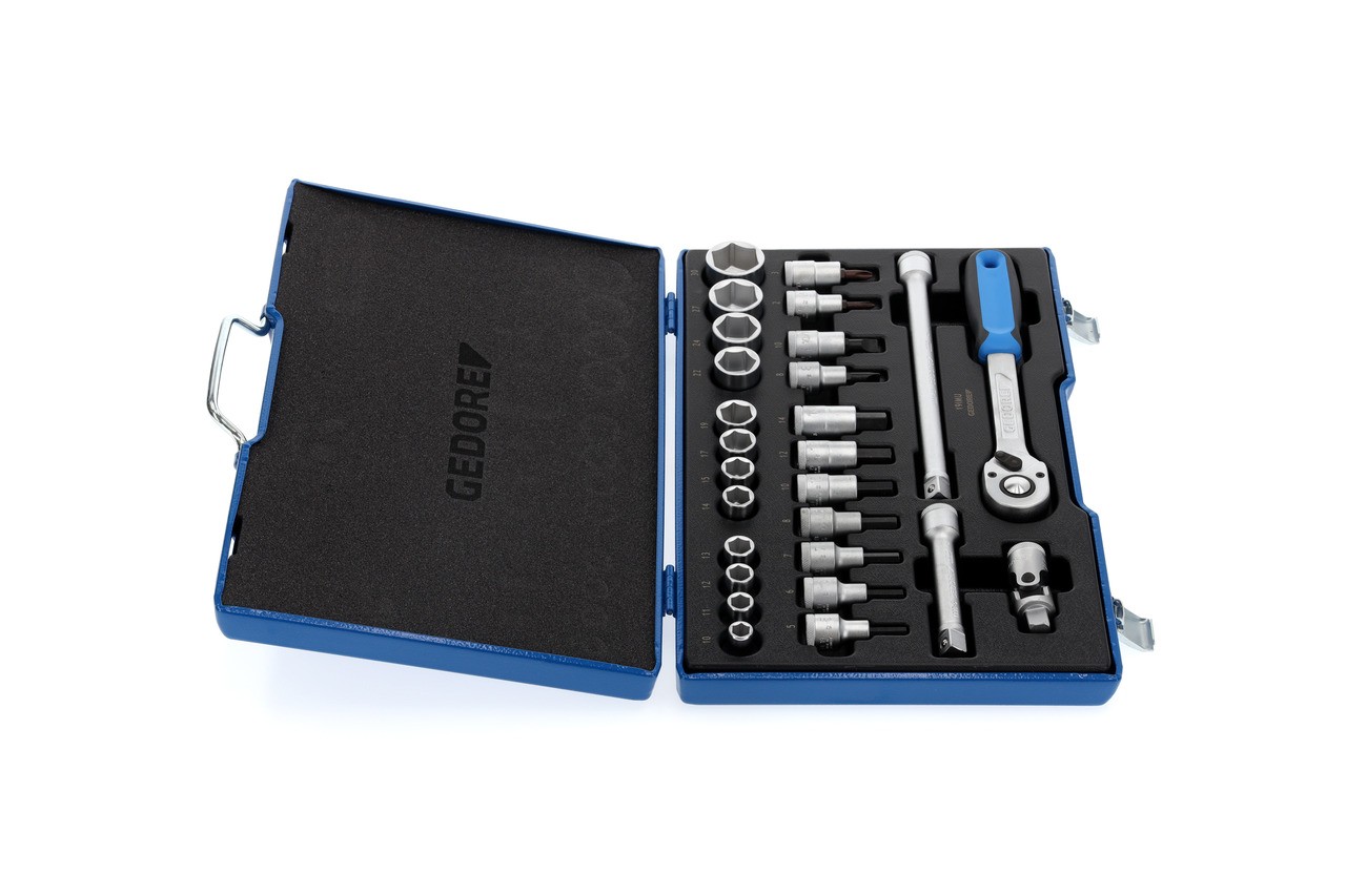 19 IMU-10 Juego de llaves de vaso 1/2", 27 piezas, hexagonal 10-30 mm