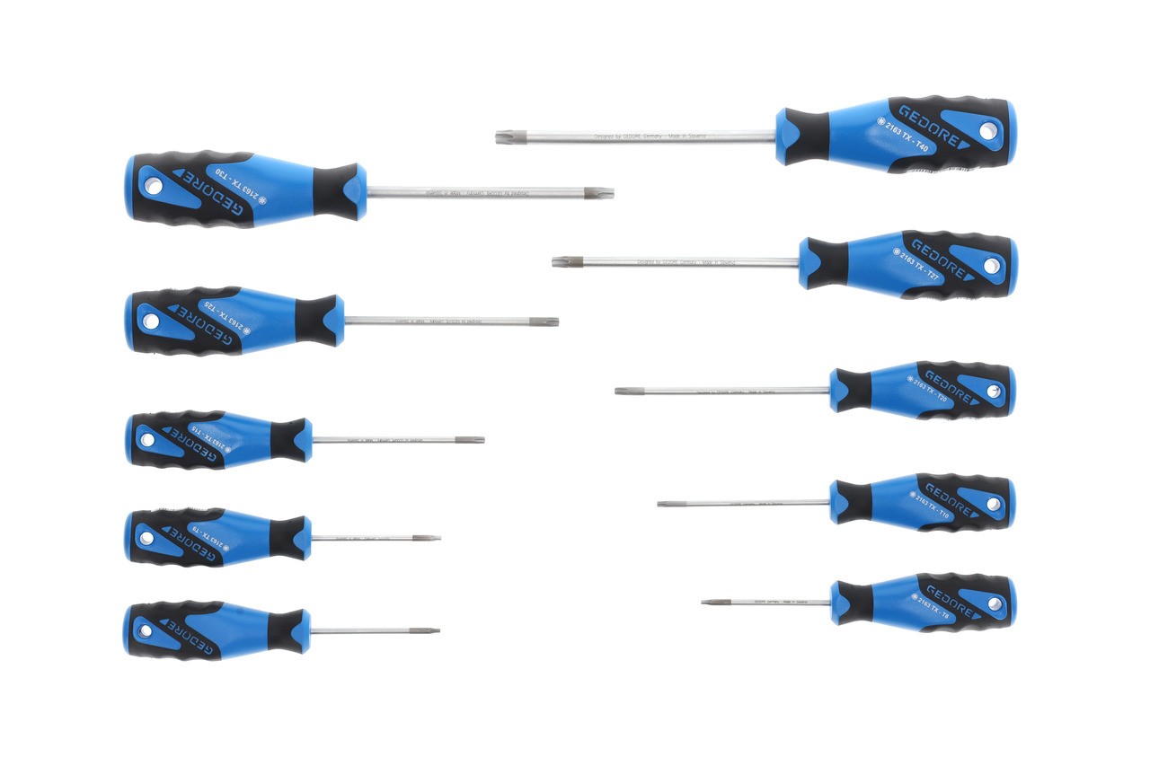 2163 TX-010 Juego de destornilladores 3K de 10 piezas TX T7-T40