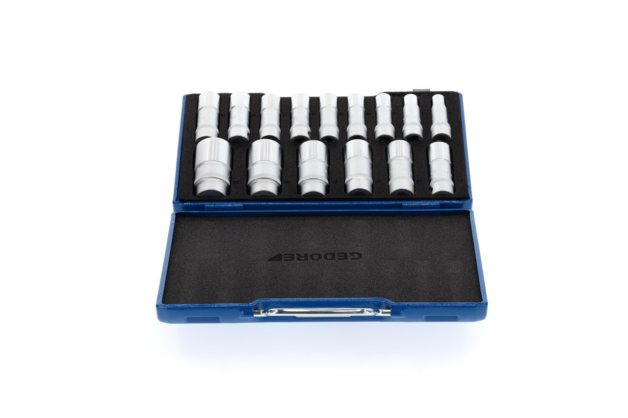 D 19 L-015 Juego de llaves de vaso 1/2" 15 piezas UD 10-32 mm