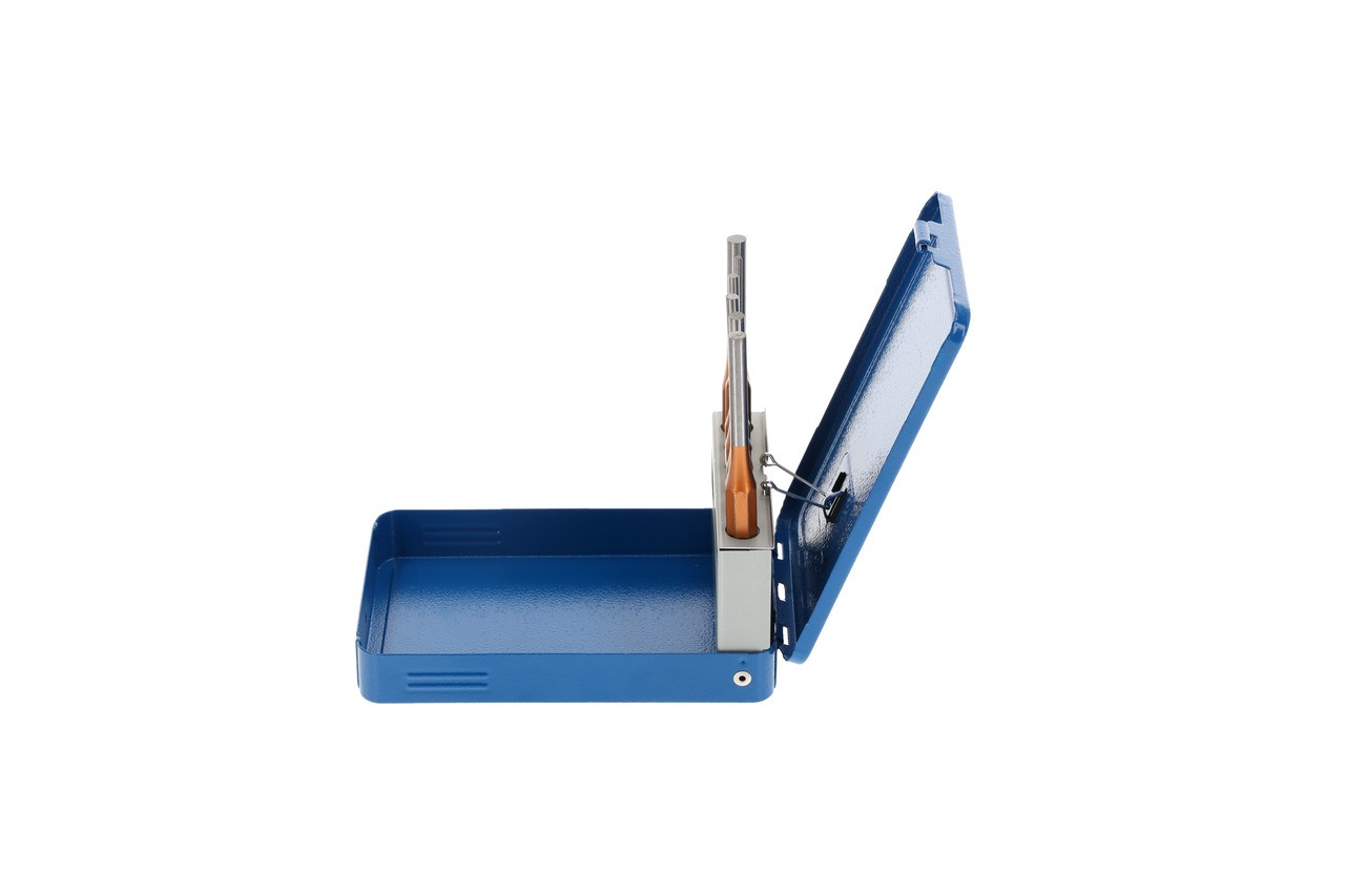 116 D Juego de botadores de pasadores 6 piezas en estuche metálico plegable