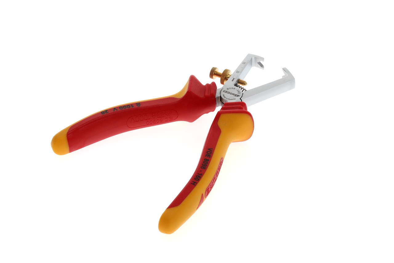 VDE 8098-160 H Alicate pelacables VDE con aislamiento de funda 160 mm