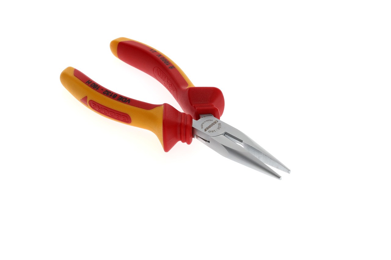 VDE 8132-160 H Alicate de punta redonda VDE con aislamiento de funda 160 mm
