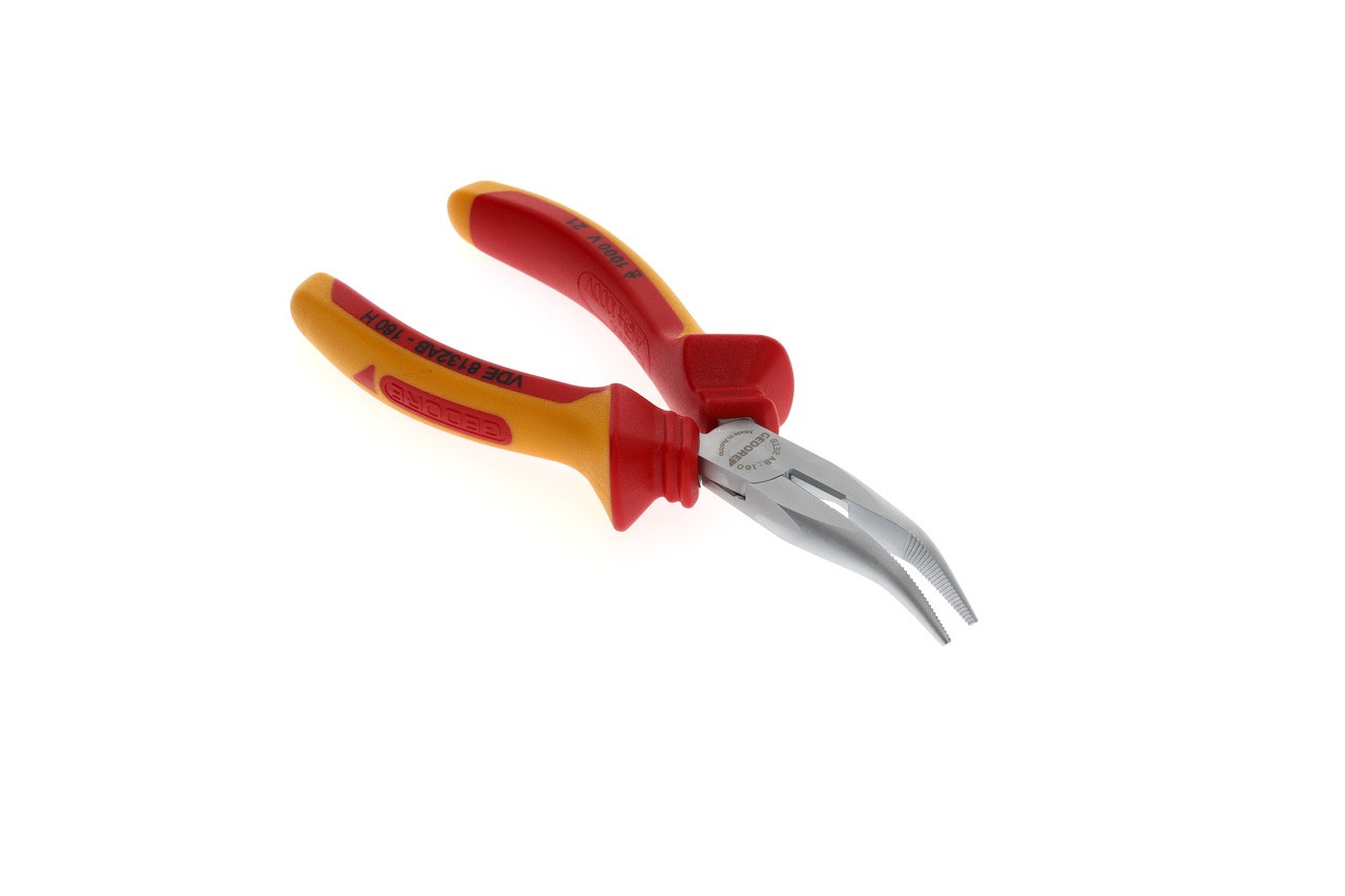 VDE 8132 AB-160 H Alicate de punta redonda VDE con aislamiento de funda 160 mm