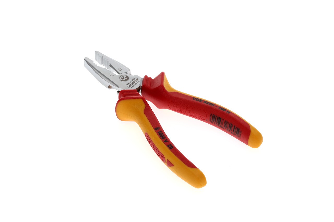 VDE 8250-160 H Alicate combinado de alta resistencia VDE con aislamiento de funda 160 mm