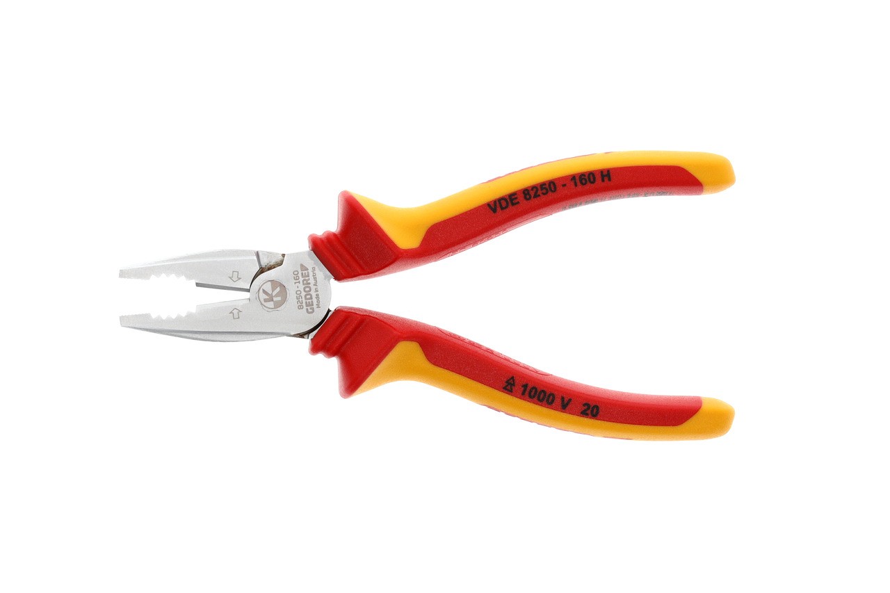 VDE 8250-160 H Alicate combinado de alta resistencia VDE con aislamiento de funda 160 mm