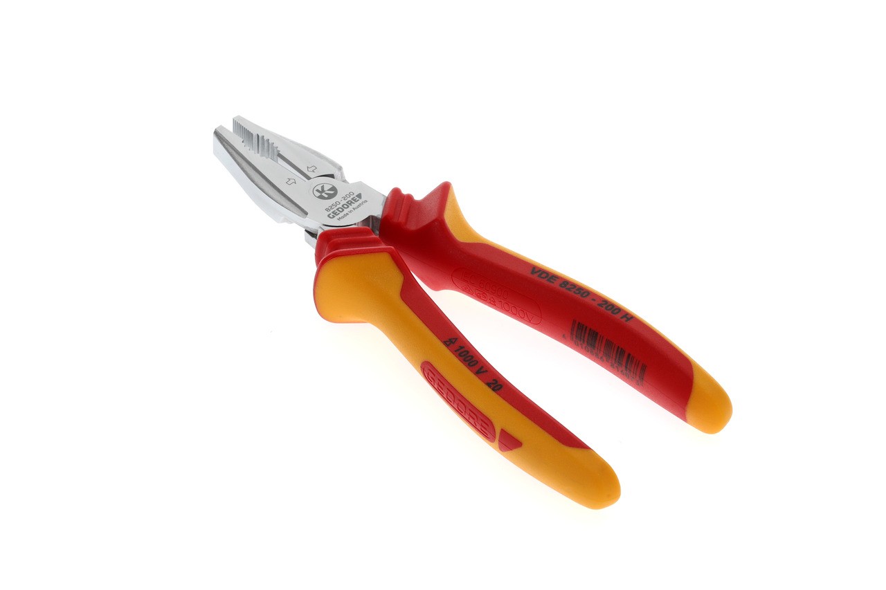 VDE 8250-200 H Alicate combinado de alta resistencia VDE con aislamiento de funda 200 mm