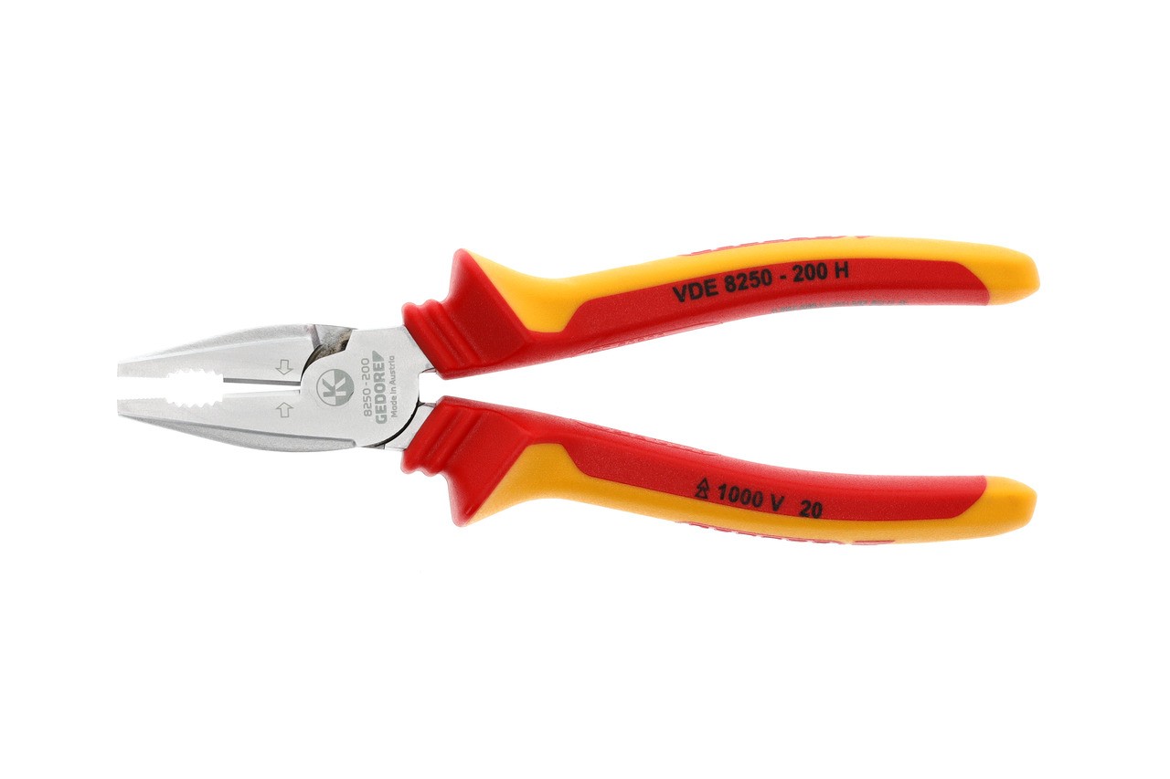 VDE 8250-200 H Alicate combinado de alta resistencia VDE con aislamiento de funda 200 mm
