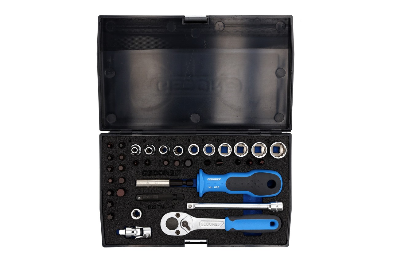 D 20 TMU-10 Juego de llaves de vaso 1/4" 40 piezas UD-IN-IS-PH-PZ-TX