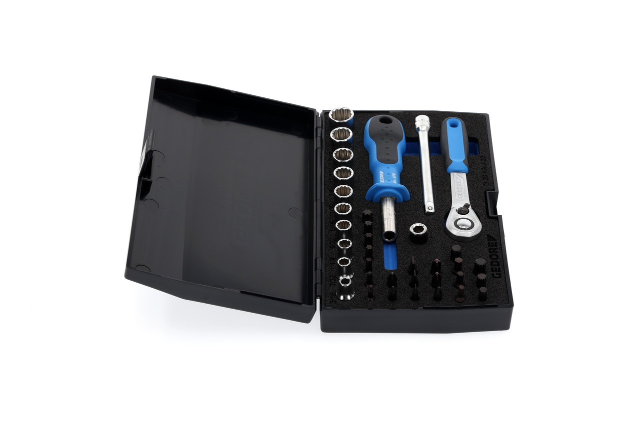 D 20 KAU-20 Juego de llaves de vaso 1/4" 37 piezas UD-IN-IS-PH-PZ-TX