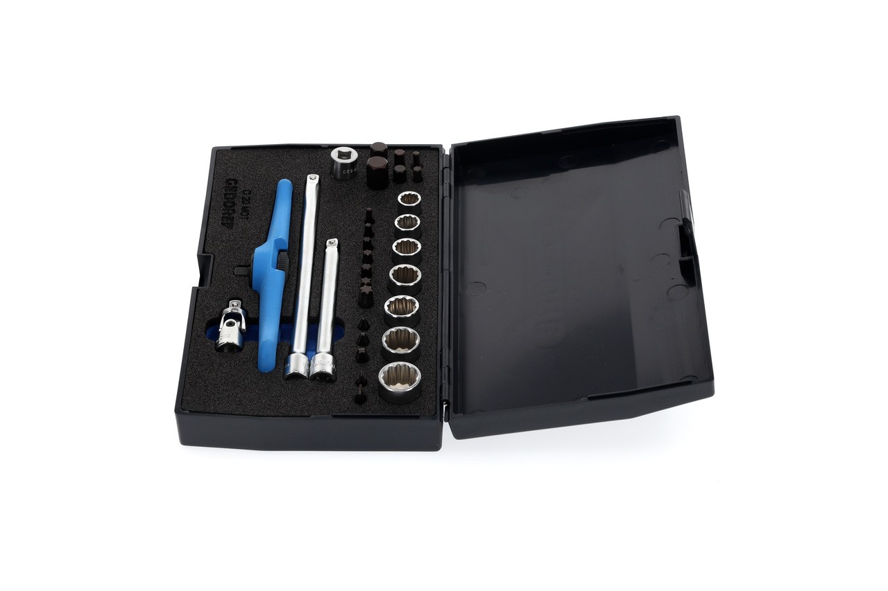 D 20 MOT Juego de herramientas para motocicleta 1/4" 30 -te piezas