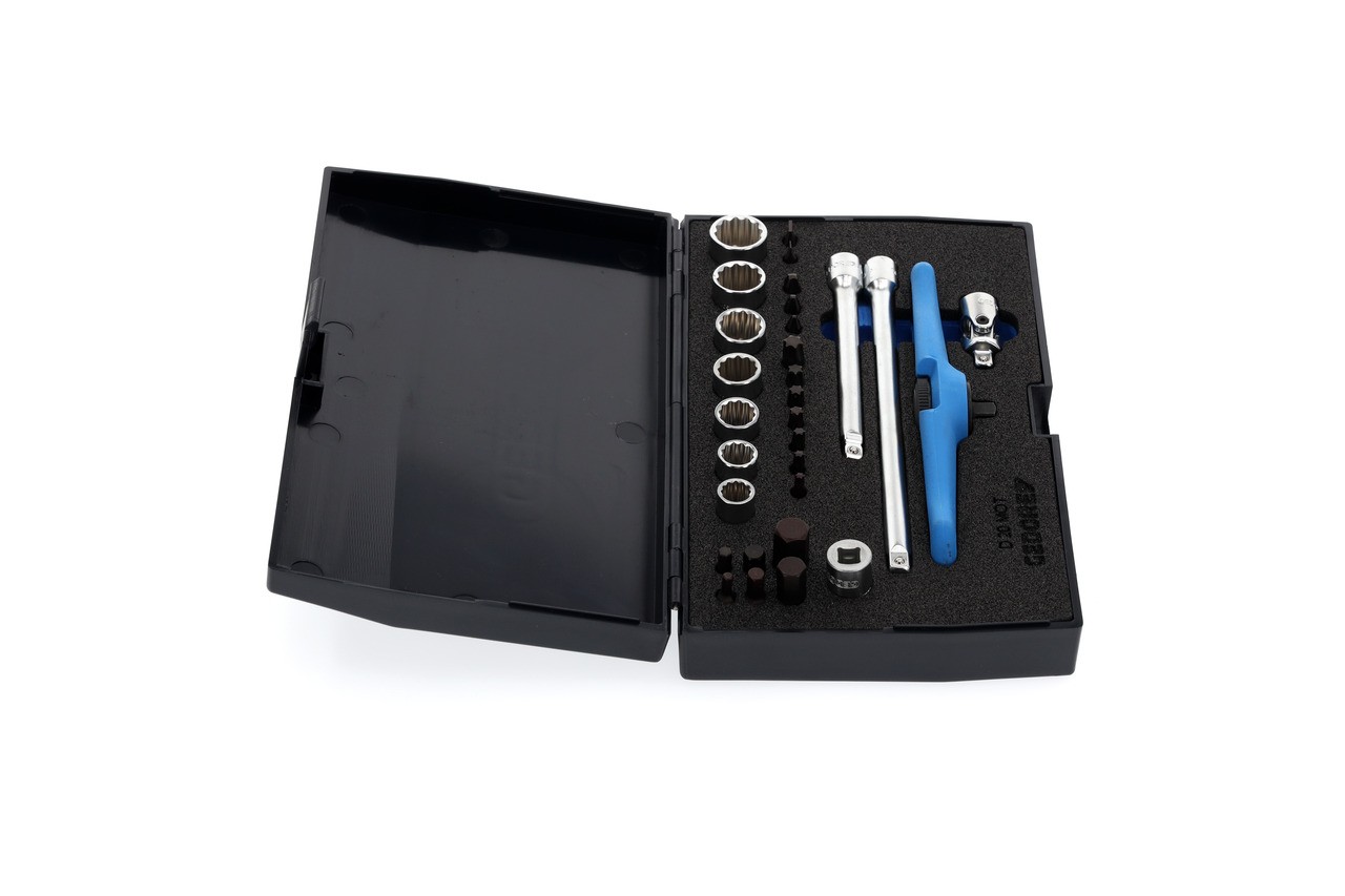 D 20 MOT Juego de herramientas para motocicleta 1/4" 30 -te piezas