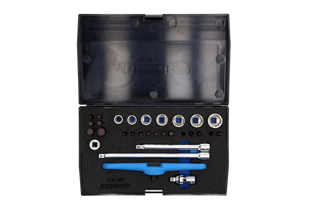 D 20 MOT Juego de herramientas para motocicleta 1/4" 30 -te piezas