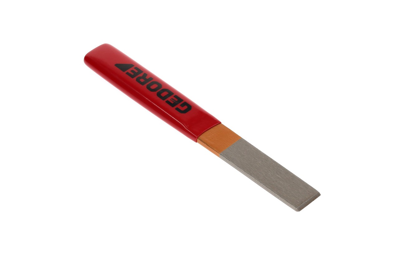 104 P Cincel de ranura plano ovalado, con mango de plástico 240x26x7 mm