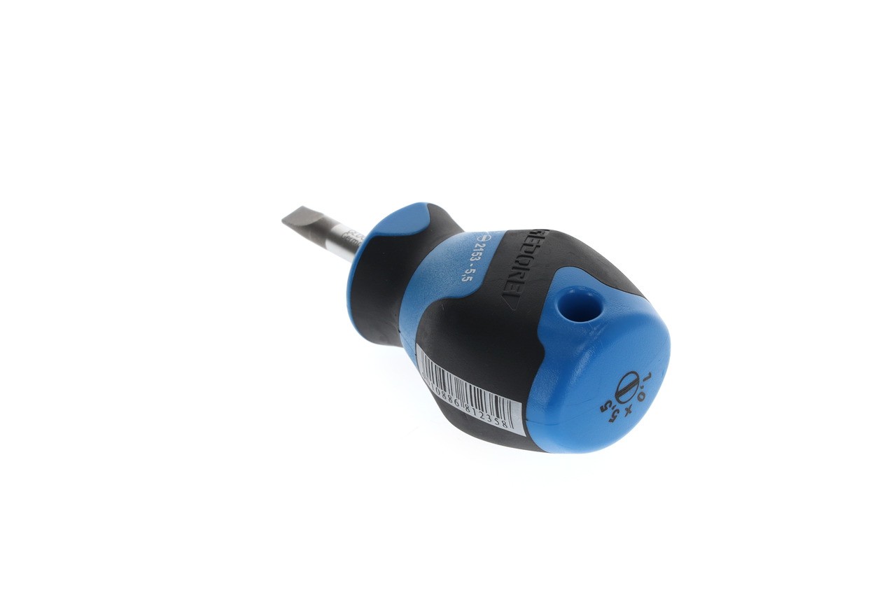 2153 5,5 Destornillador, forma corta, ranura 5,5 mm
