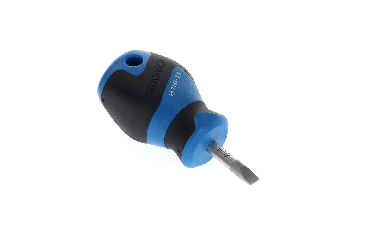 2153 5,5 Destornillador, forma corta, ranura 5,5 mm