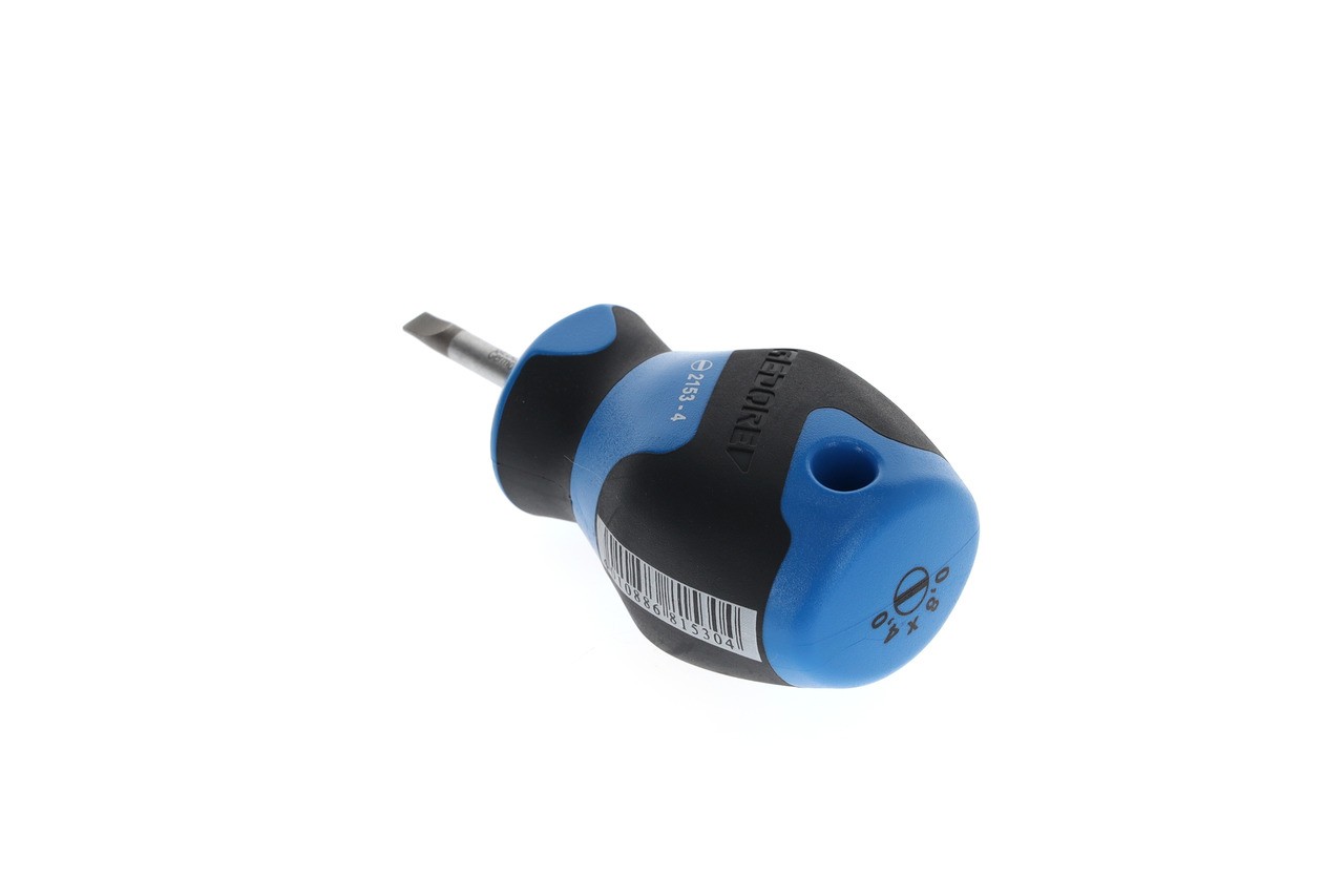 2153 4 Destornillador, forma corta, ranura 4 mm