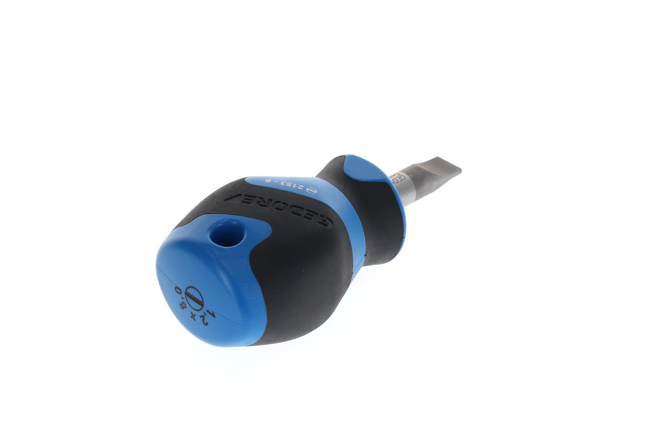 2153 8 Destornillador, forma corta, ranura 8 mm