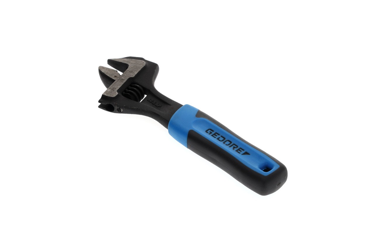 60 S 6 JP Llave de boca única 6", ajustable, fosfatado con mango de plástico