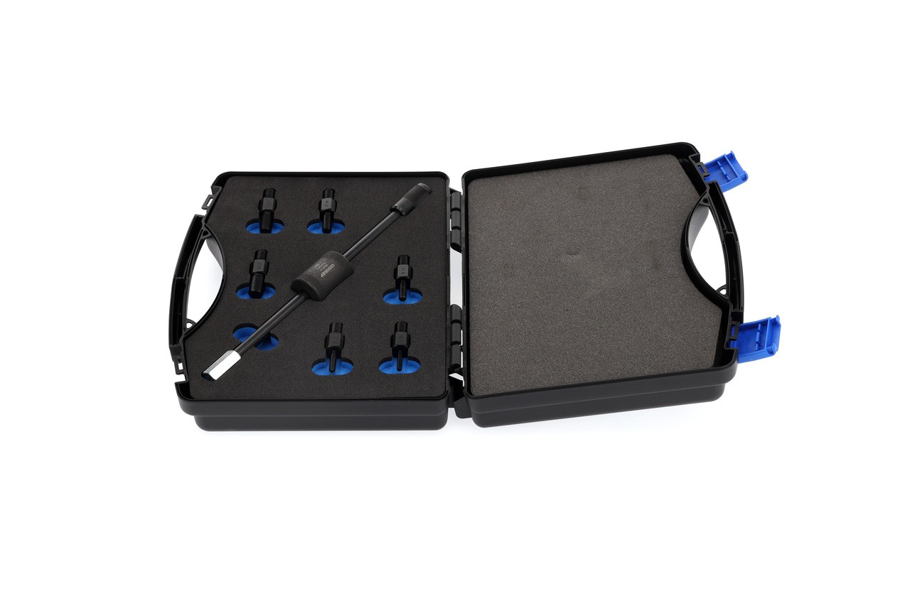 1.81/K-1 Juego de adaptadores de rosca con martillo deslizante 200 g, 7 -te piezas