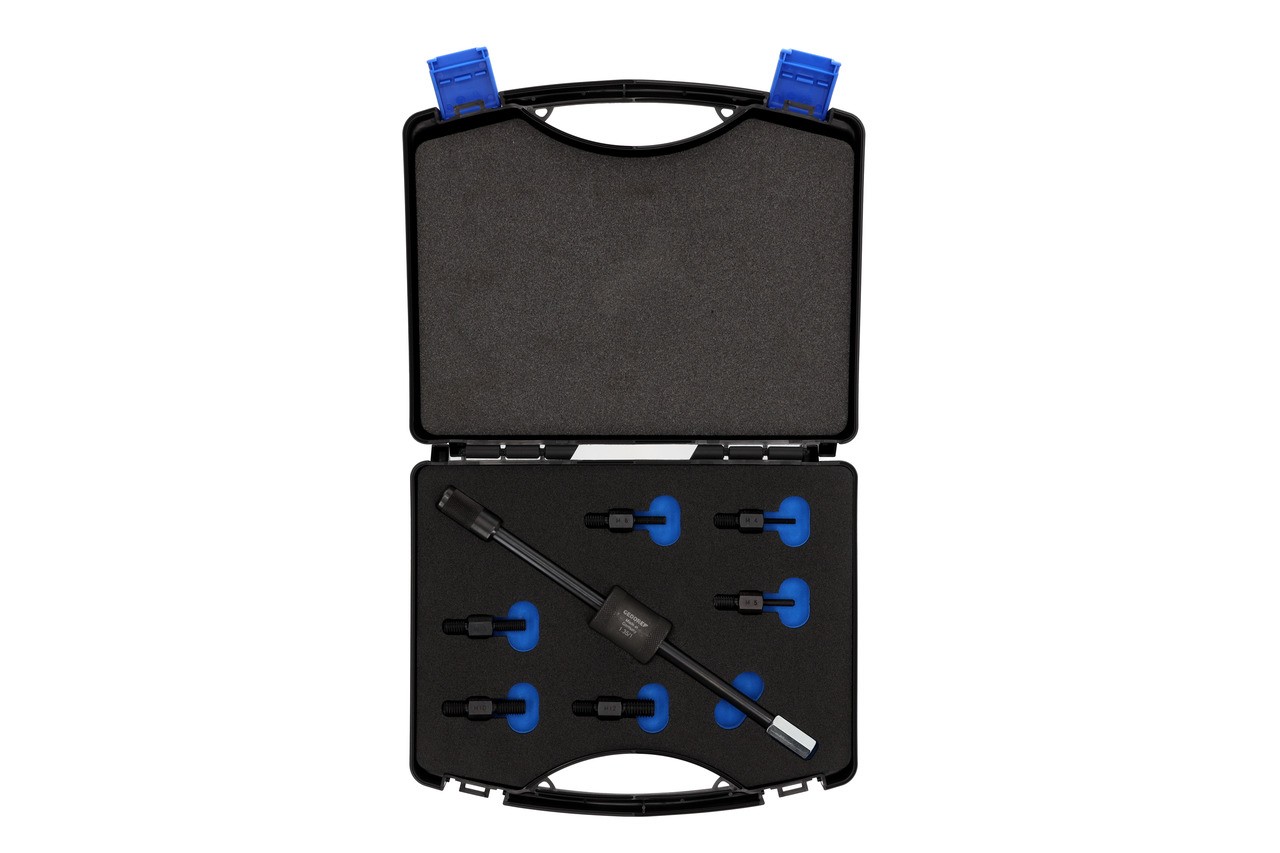 1.81/K-1 Juego de adaptadores de rosca con martillo deslizante 200 g, 7 -te piezas