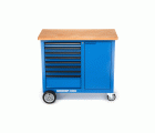 1504 0701 Banco de trabajo con ruedas con 8 Cajones