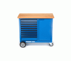 1504 0810 Banco de trabajo con ruedas con 9 Cajones