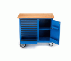 1504 0810 Banco de trabajo con ruedas con 9 Cajones