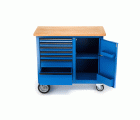 1504 0511 Banco de trabajo con ruedas con 7 Cajones