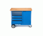 1504 0321 Banco de trabajo con ruedas con 6 Cajones