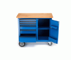 1504 0321 Banco de trabajo con ruedas con 6 Cajones