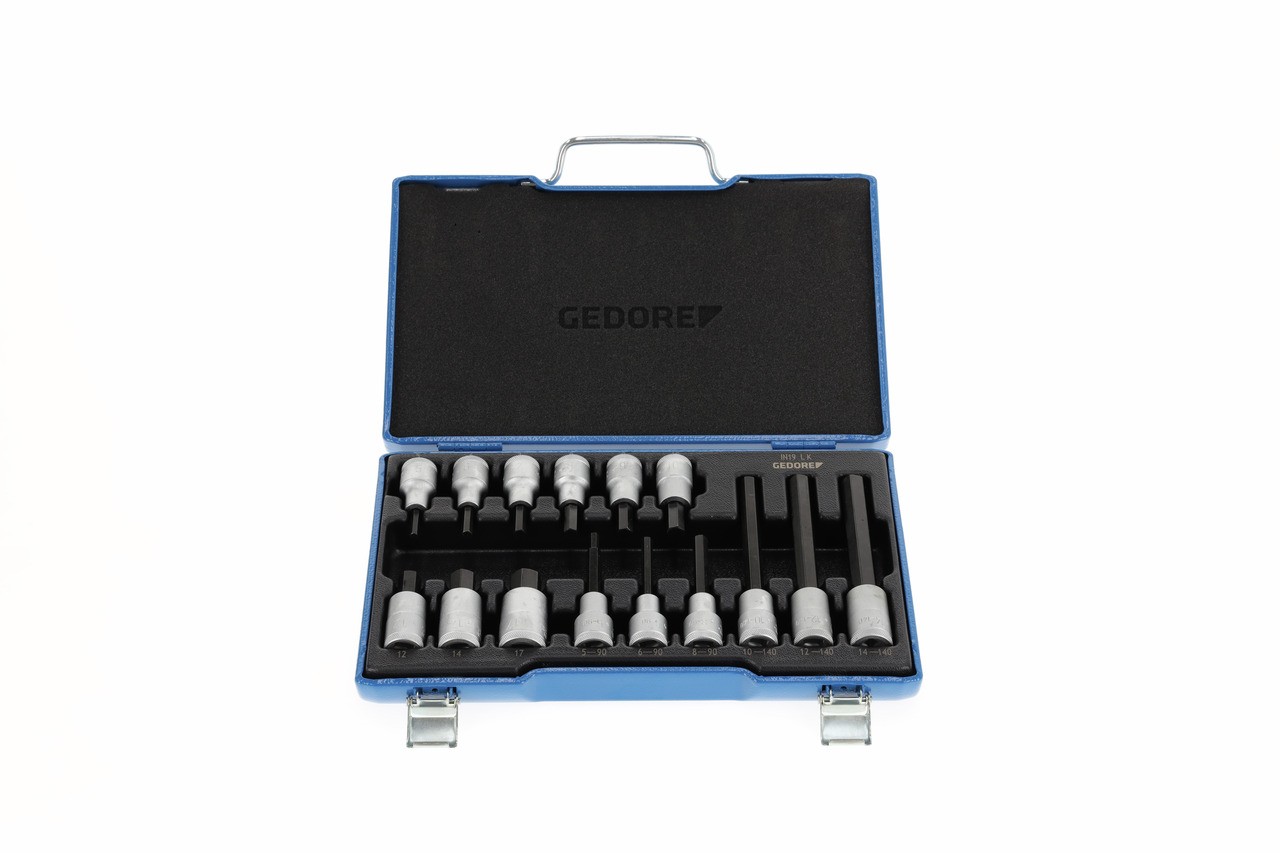 IN 19 LKM Juego de destornilladores 1/2" 15 piezas Interior hexagonal 5-17mm