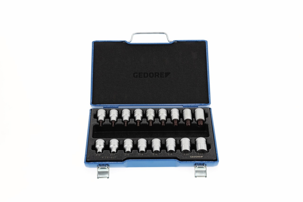 ITX 19 TX-017 Juego de destornilladores 1/2" 17 piezas Interior y Exterior TX