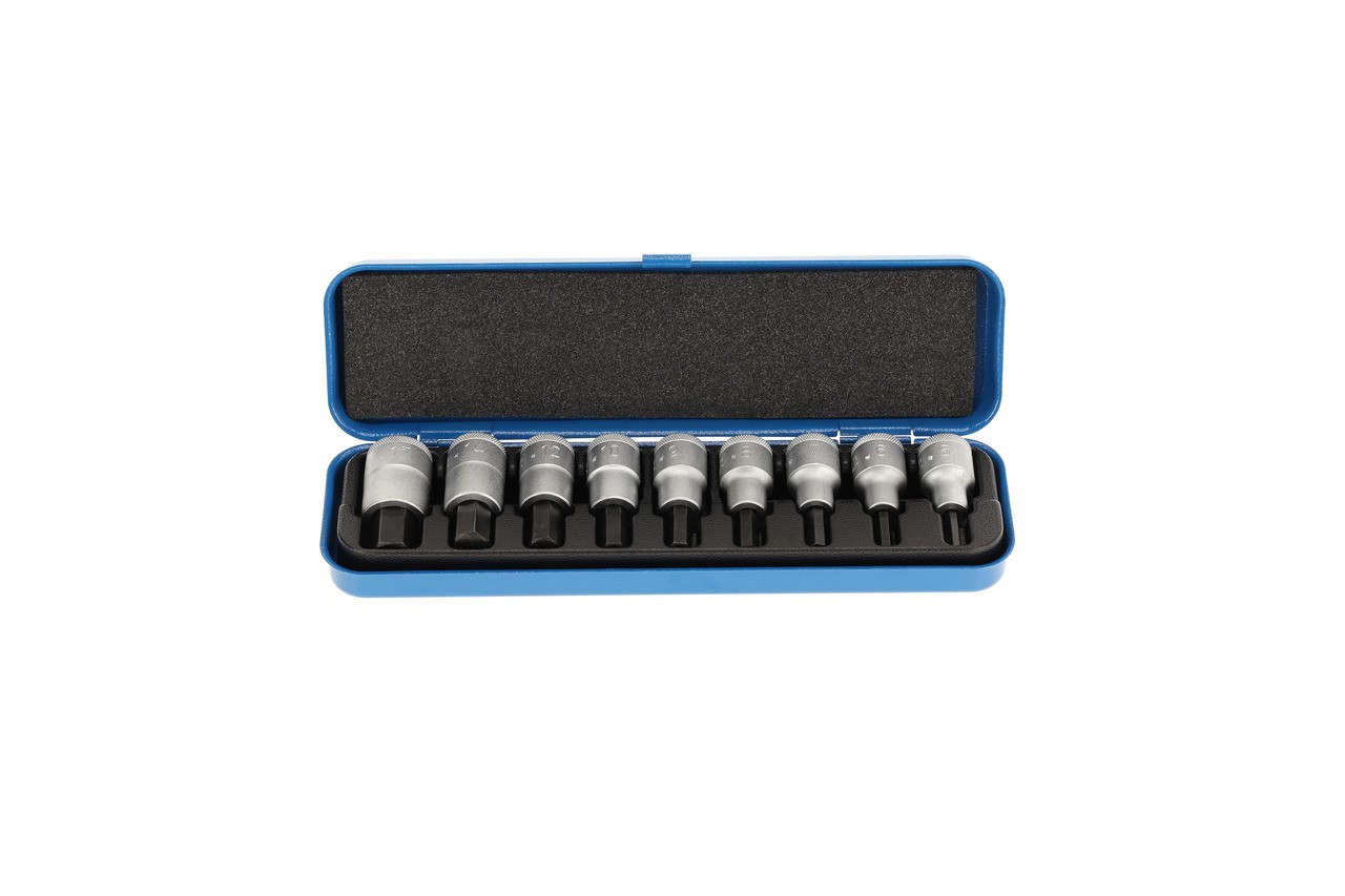 IN 19 PM Juego de destornilladores 1/2" 9 piezas Interior hexagonal 5-17mm