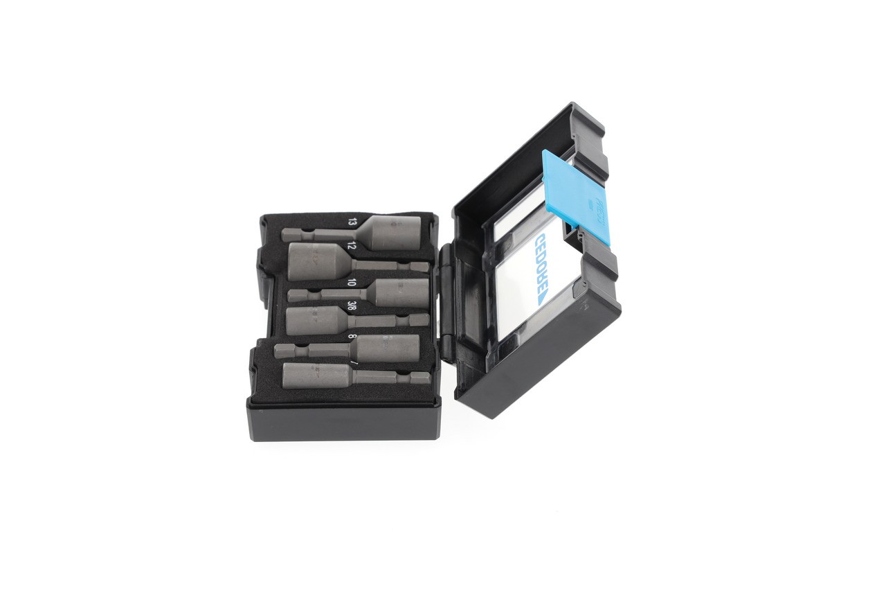 666-006 Caja de brocas con adaptación para llave de máquina 6 piezas