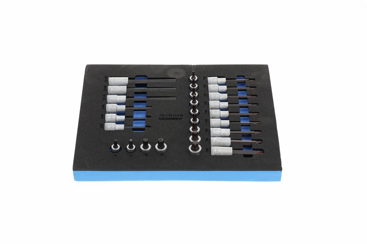 TS CT2-ITX19 Juego de insertos para destornillador 1/2" en módulo Check-Tool 2/4
