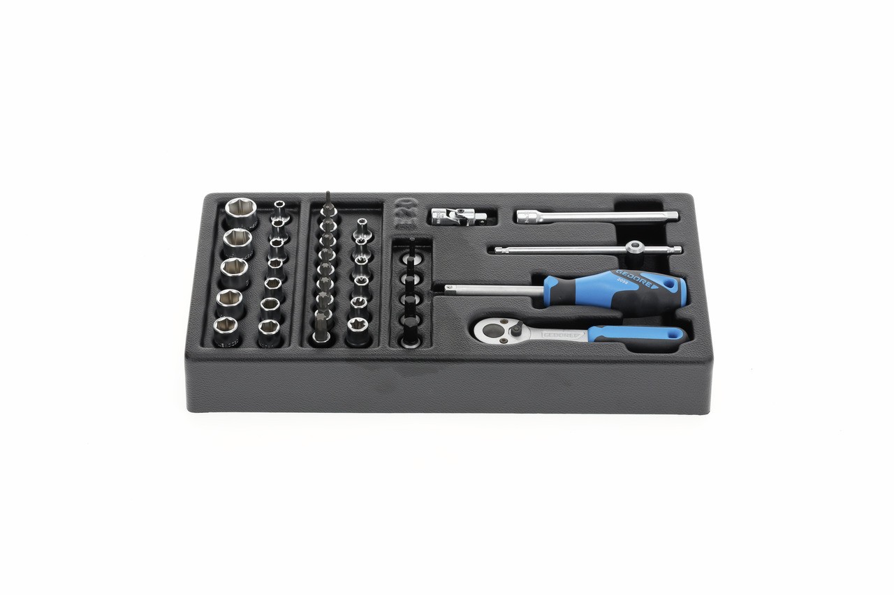 1500 ES-20 Juego de llaves de vaso 1/4" en módulo 1/3 ES