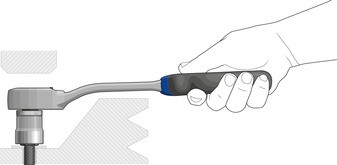 1993 U-20 G Carraca reversible 1/2", mango acodado