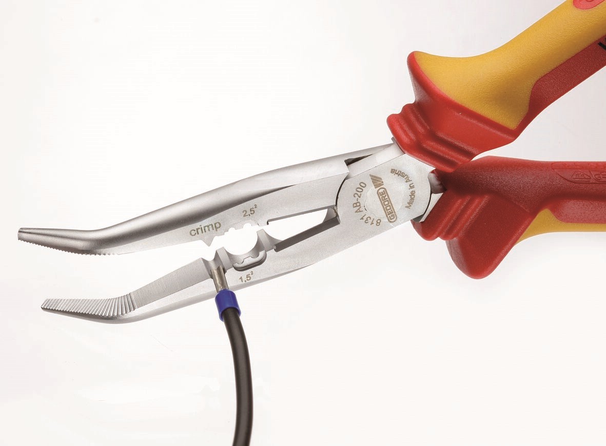 VDE 8131 AB-200 H Alicate multifunción VDE 200 mm aislamiento por funda angulado,