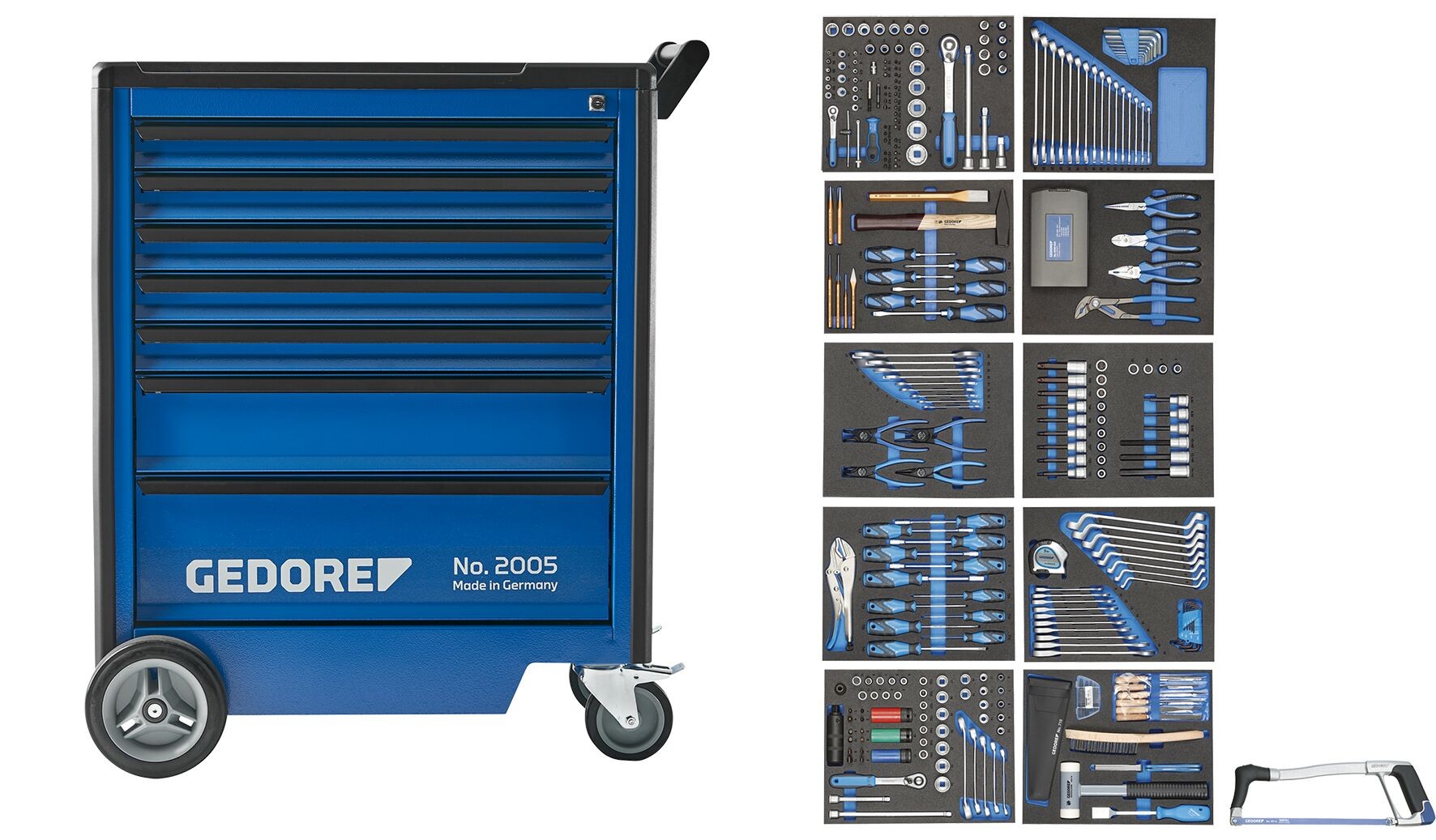 2005-TS-308 carro de herramientas con un surtido de 308 piezas de herramientas