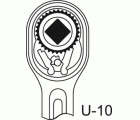 2093 U-10 Carraca reversible 1/4" 127 mm