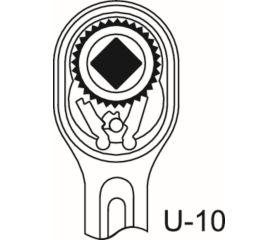 1993 GU-10 XL Llave de trinquete de palanca articulada 1/2" 600 mm