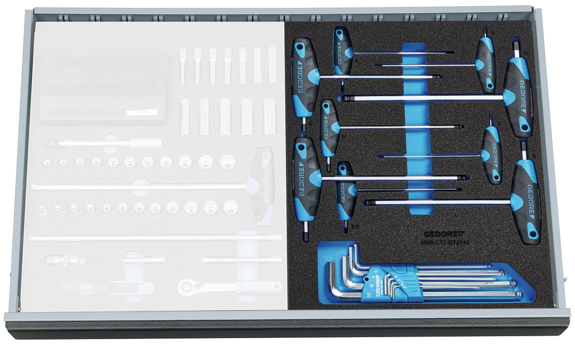 2005 CT2-DT 2142 Juego de destornilladores angulares en módulo Check-Tool 17 -te piezas