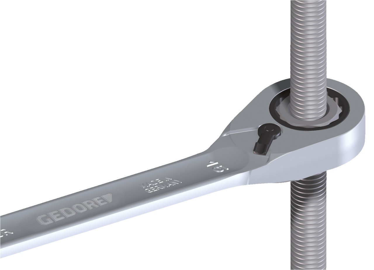 7 UR 10 Llave de boca con carraca anular, reversible UD 10 mm