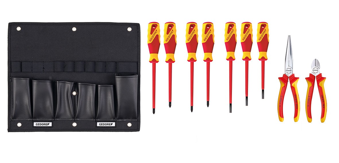 S 1100 W-002 VDE Kit de herramientas VDE, alicates/destornilladores para tarjeta de herramientas ET-1100 W