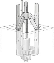 1.15/1L Extractor de ventilador, de 3 brazos, para perforaciones a partir de Ø 10 mm