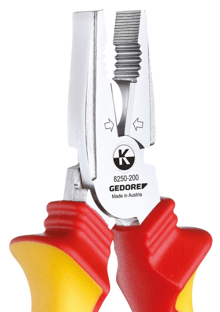 VDE 8250-200 H Alicate combinado de alta resistencia VDE con aislamiento de funda 200 mm