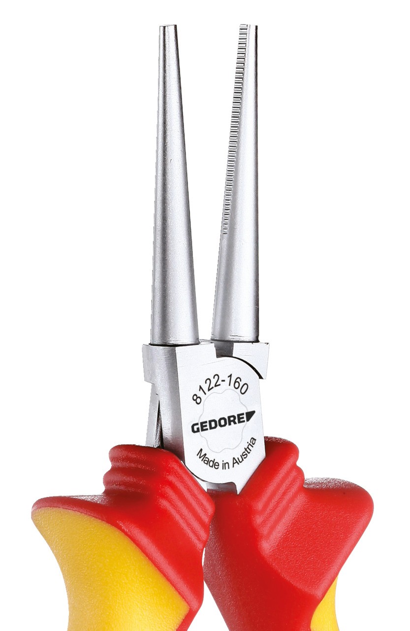 VDE 8122-160 H Alicate de punta redonda VDE con aislamiento de funda 160 mm